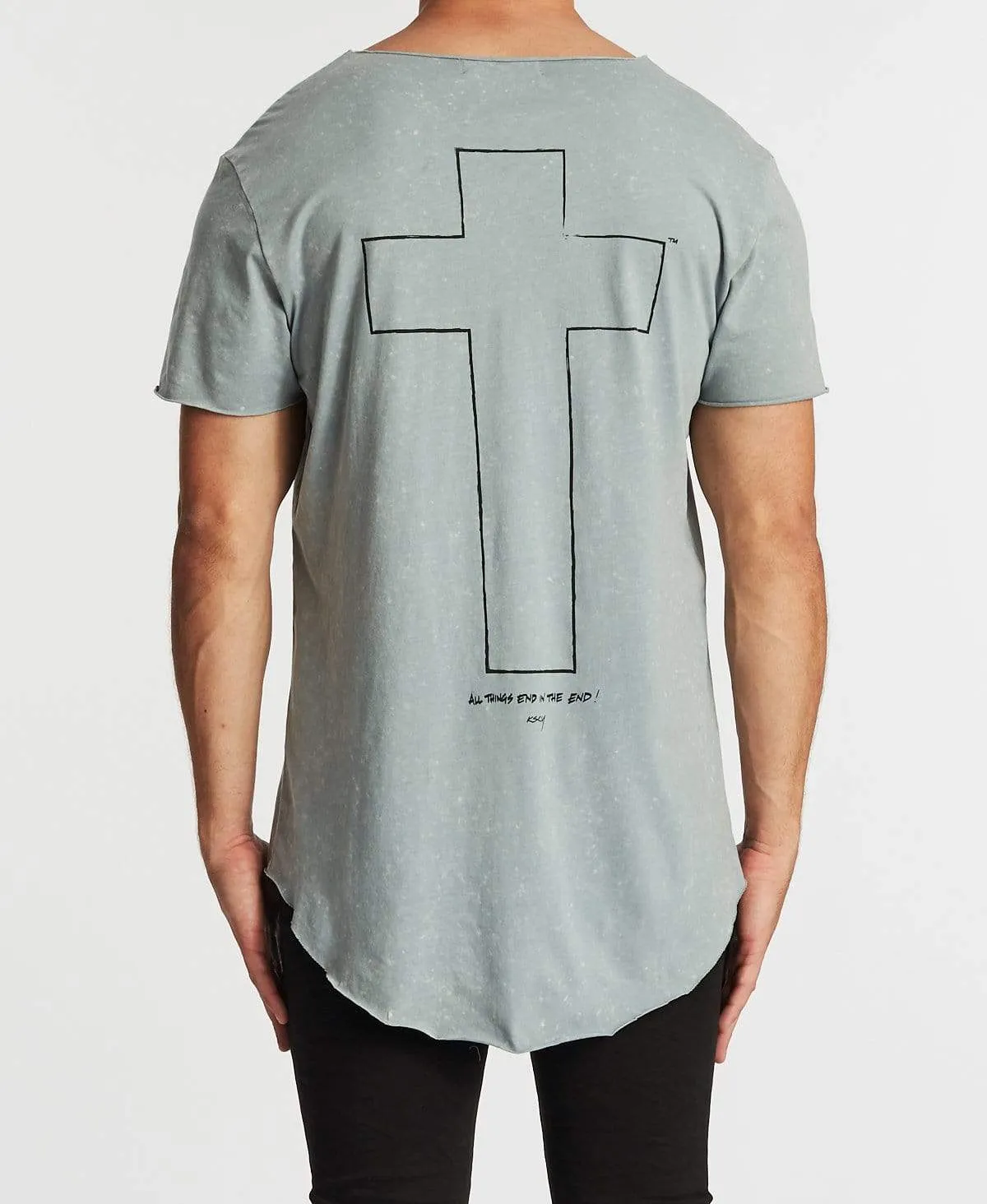 Bad Ending Raw V-Neck T-Shirt Acid Quarry sold by Neverland