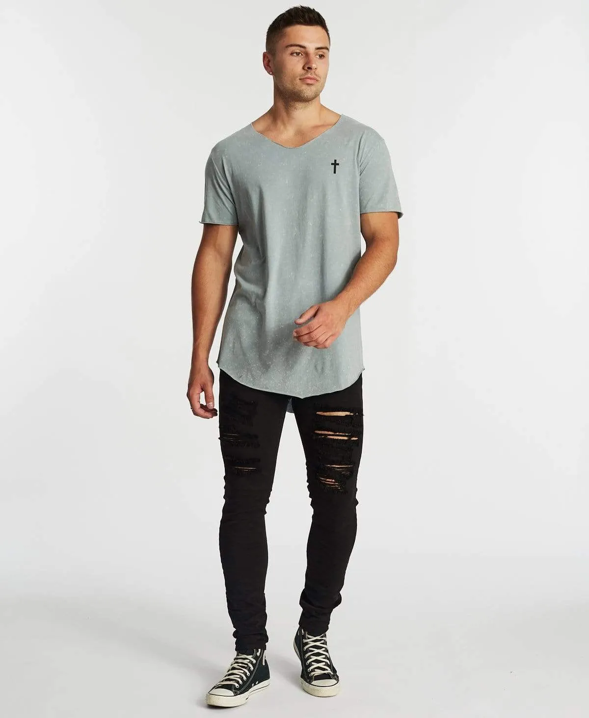 Bad Ending Raw V-Neck T-Shirt Acid Quarry sold by Neverland product image thumbnail 4