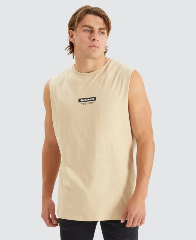 Backoff Muscle Tee Tan sold by Neverland