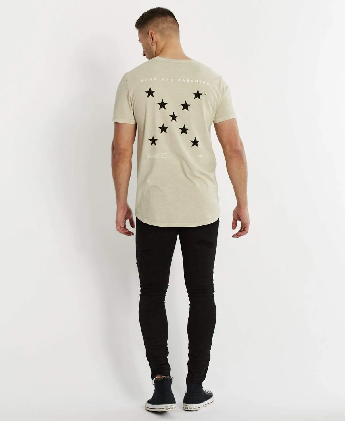 All The Stars Scoop Back T-Shirt Acid Sand sold by Neverland product image thumbnail 5