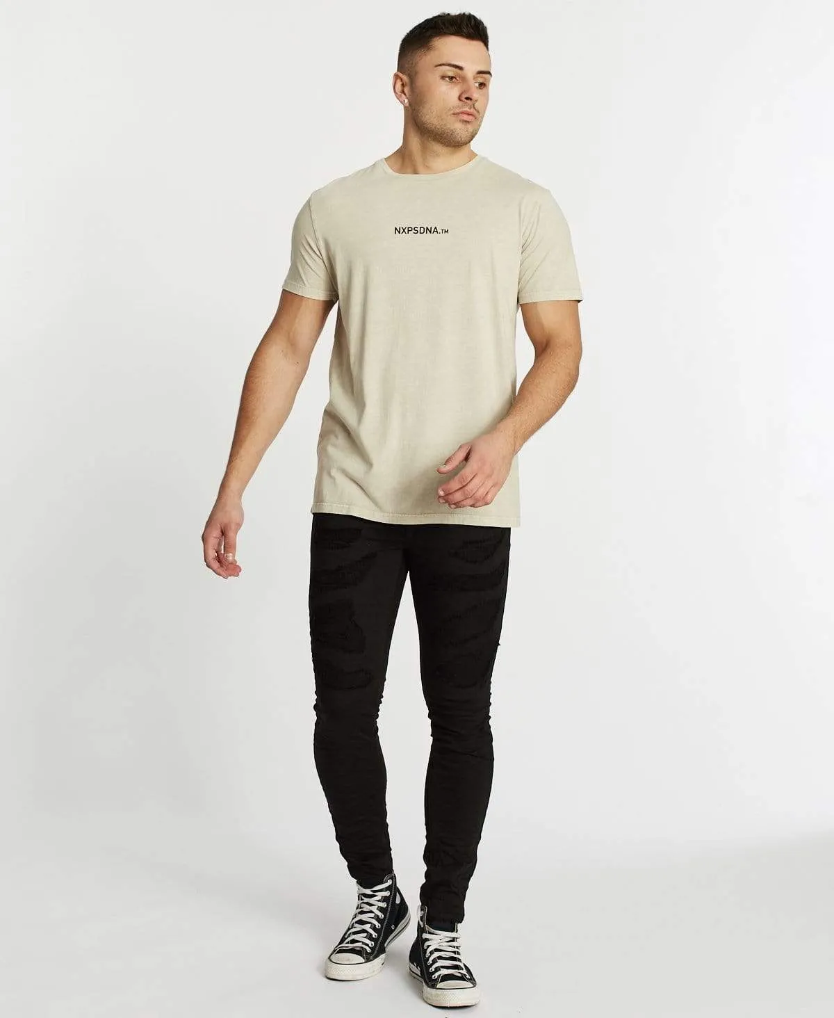 All The Stars Scoop Back T-Shirt Acid Sand sold by Neverland product image thumbnail 4