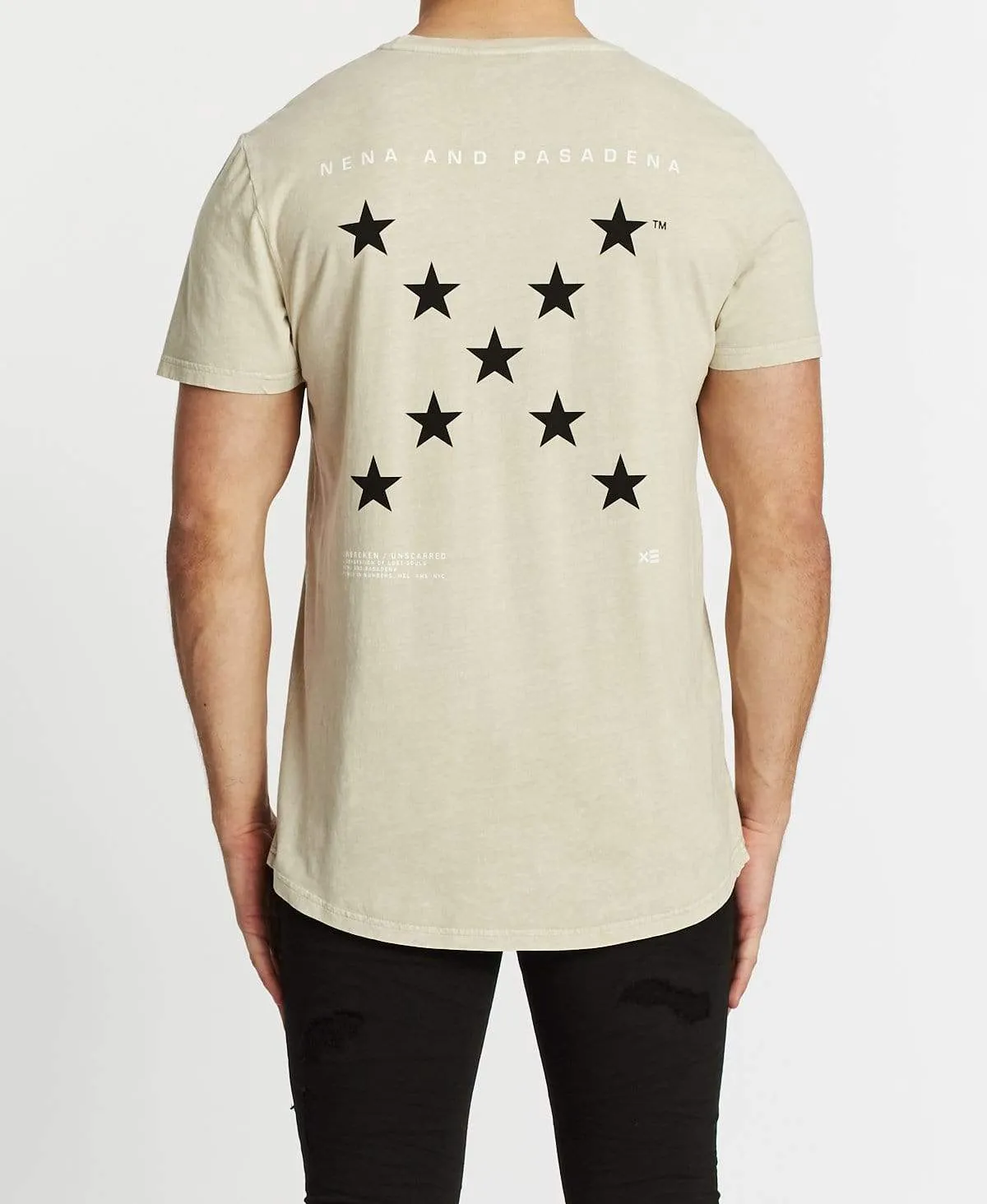 All The Stars Scoop Back T-Shirt Acid Sand sold by Neverland