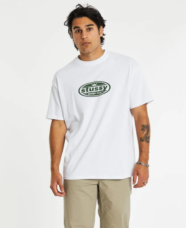 Oval Corp Short Sleeve T-Shirt White sold by Neverland