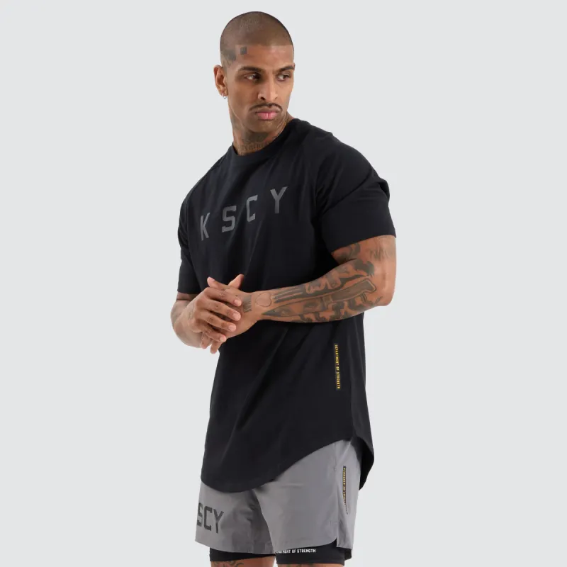 Rapid Raglan Dual Curved Tee Jet Black sold by Neverland