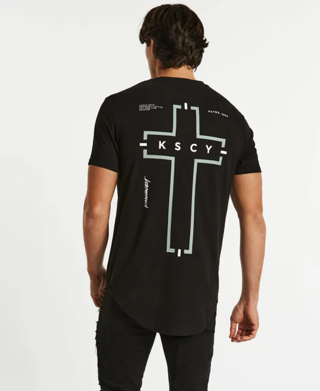 Suffocating Dual Curved T-Shirt Jet Black sold by Neverland