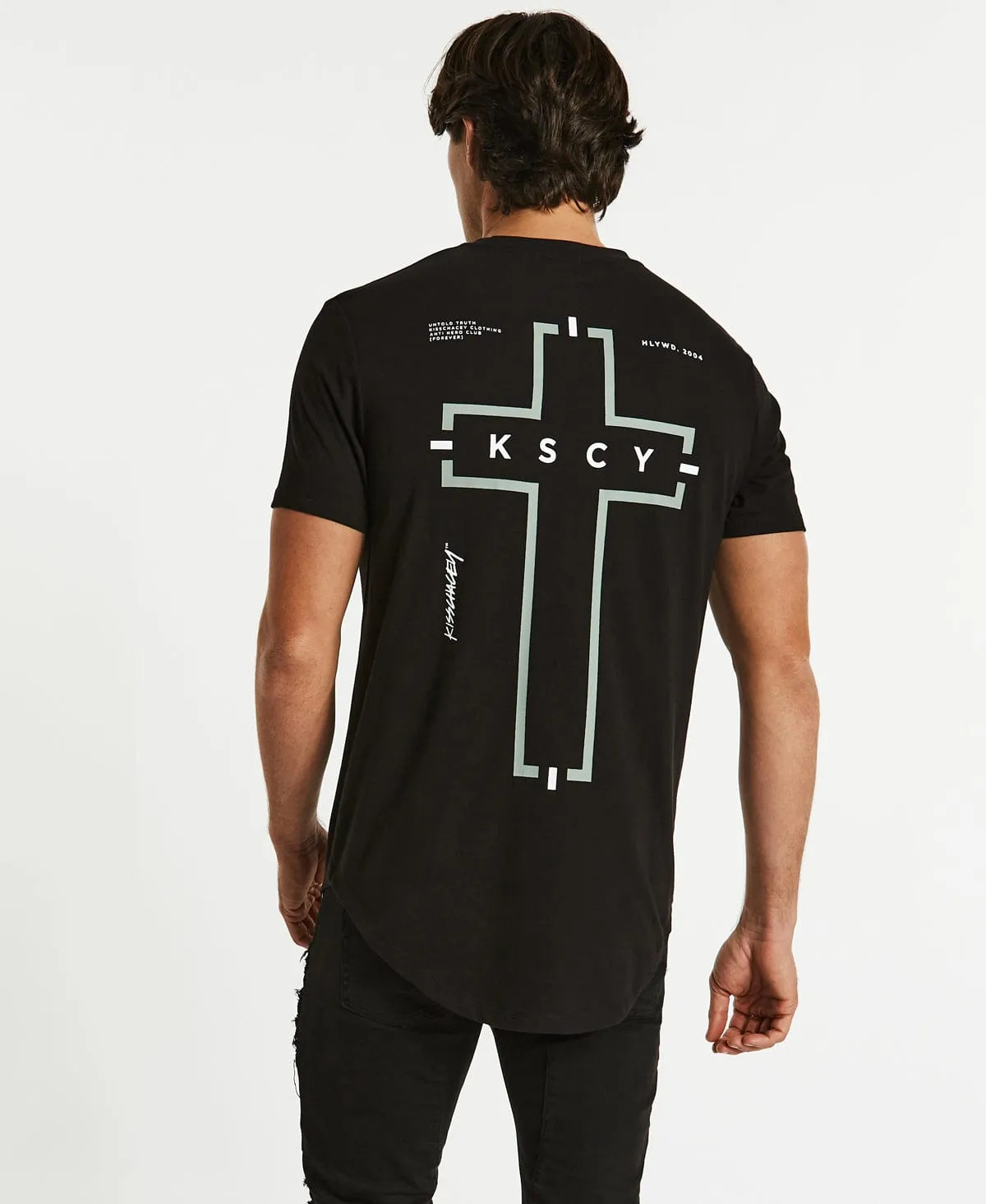 Suffocating Dual Curved T-Shirt Jet Black sold by Neverland