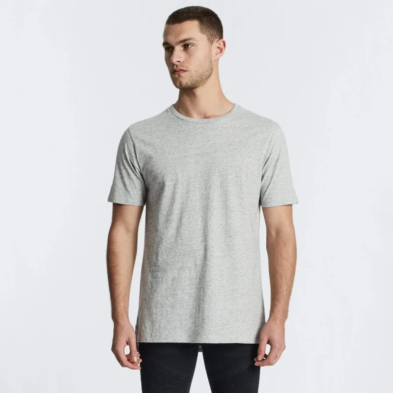 Hybrid Step Hem T-Shirt Grey Marle sold by Neverland