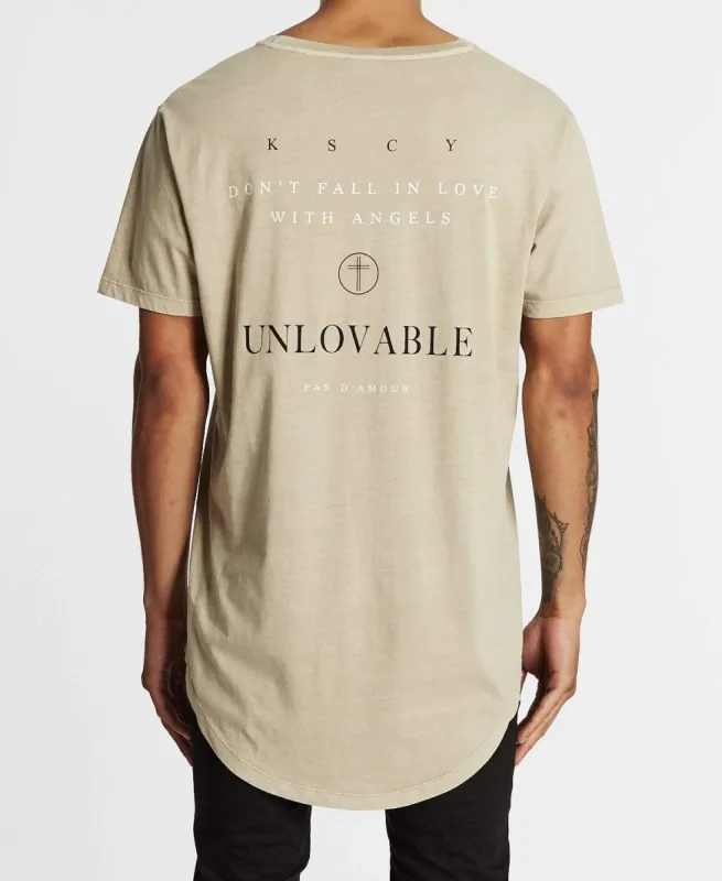 Unlovable Dual Scoop T-Shirt Pigment Sand sold by Neverland