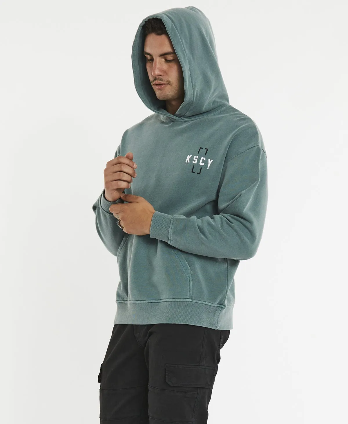 Hemlock Relaxed Hoodie Pigment Trellis Green sold by Neverland product image thumbnail 2