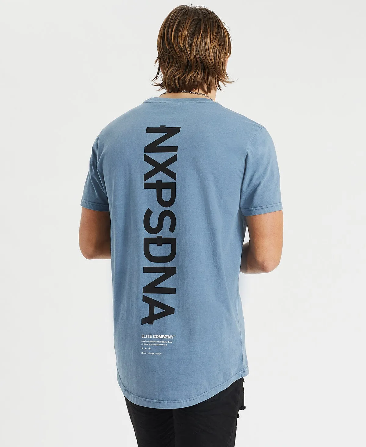 Blackout Cape Back T-Shirt Blue sold by Neverland