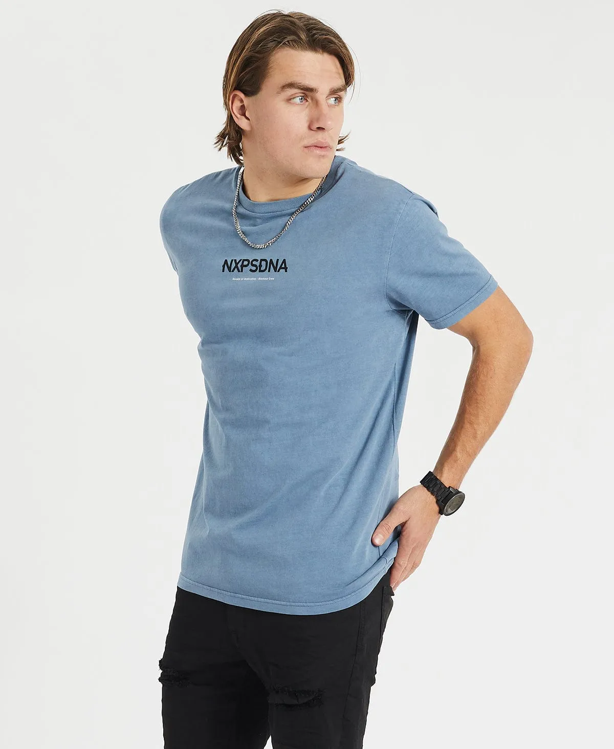 Blackout Cape Back T-Shirt Blue sold by Neverland product image thumbnail 3