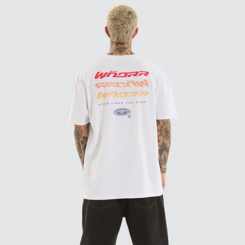 Exile Box Fit Tee White sold by Neverland