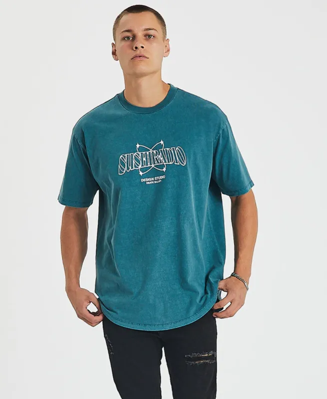 Always North Box Fit Scoop T-Shirt Pigment Balsam Green sold by Neverland