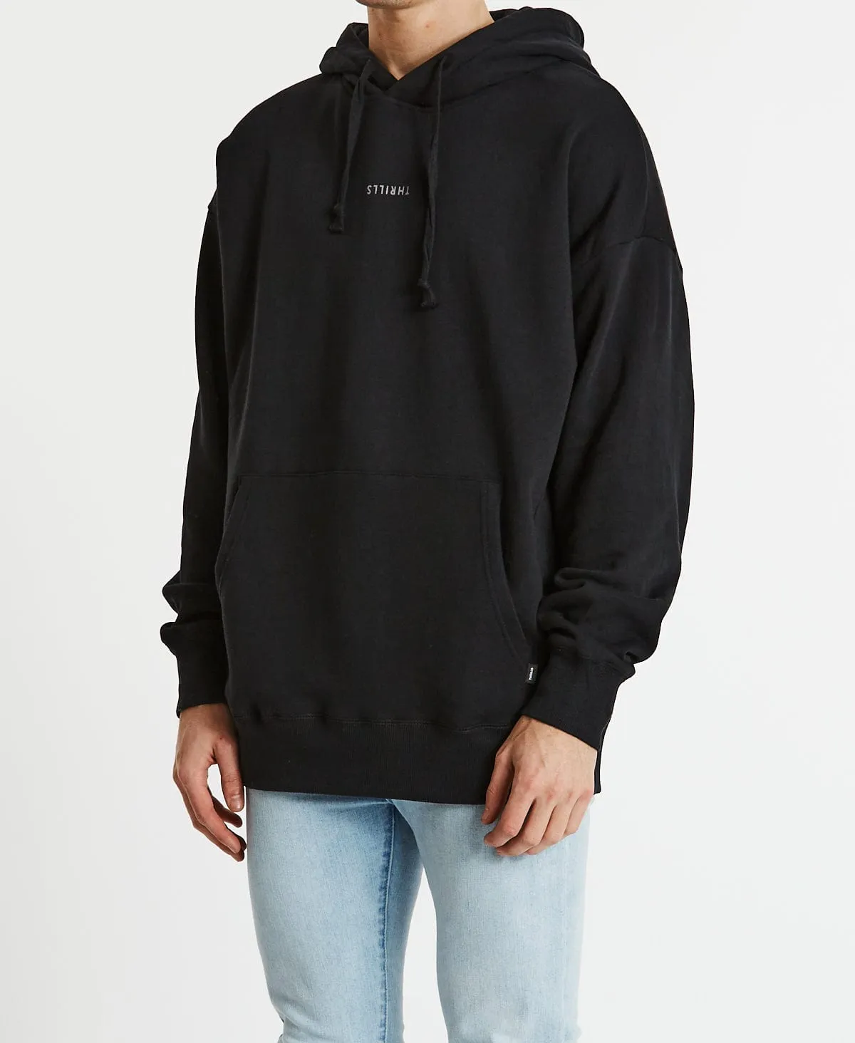 Minimal Thrills Slouch Pull On Hoodie Washed Black sold by Neverland product image thumbnail 3