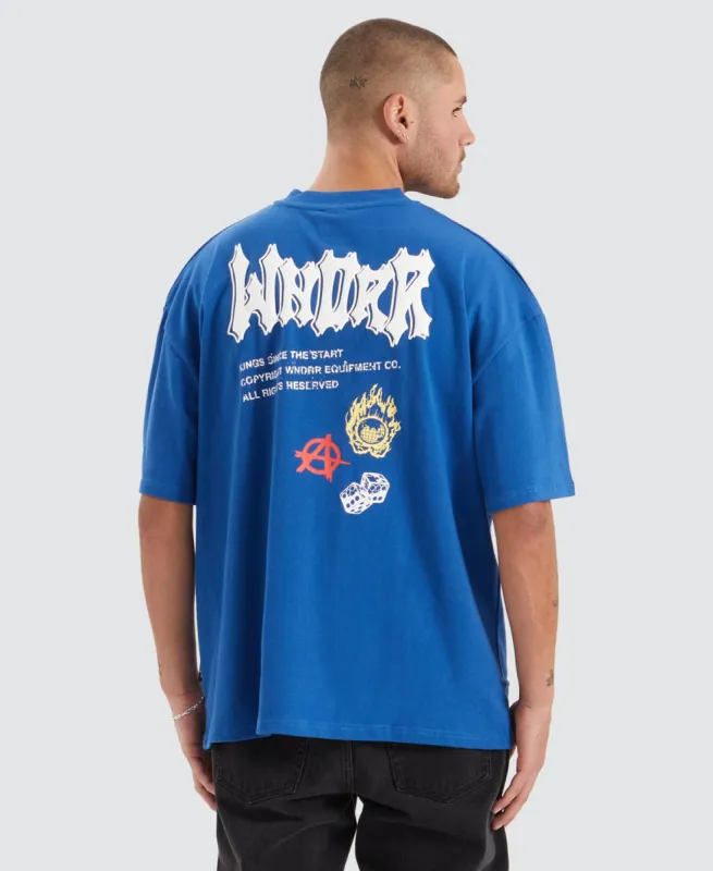 Sorrow Heavy Weight T-Shirt Blue made by WNDRR