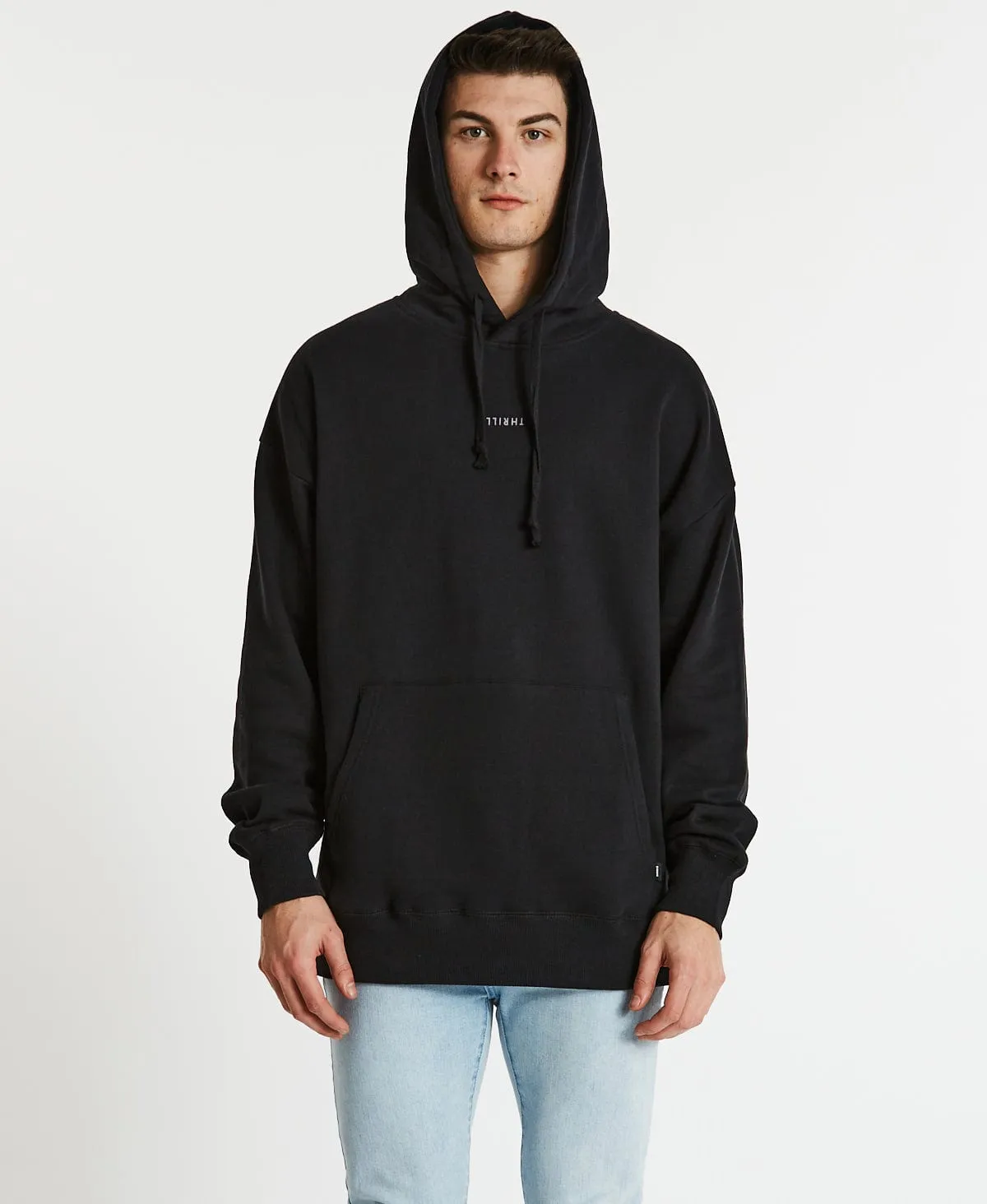 Minimal Thrills Slouch Pull On Hoodie Washed Black sold by Neverland product image thumbnail 5