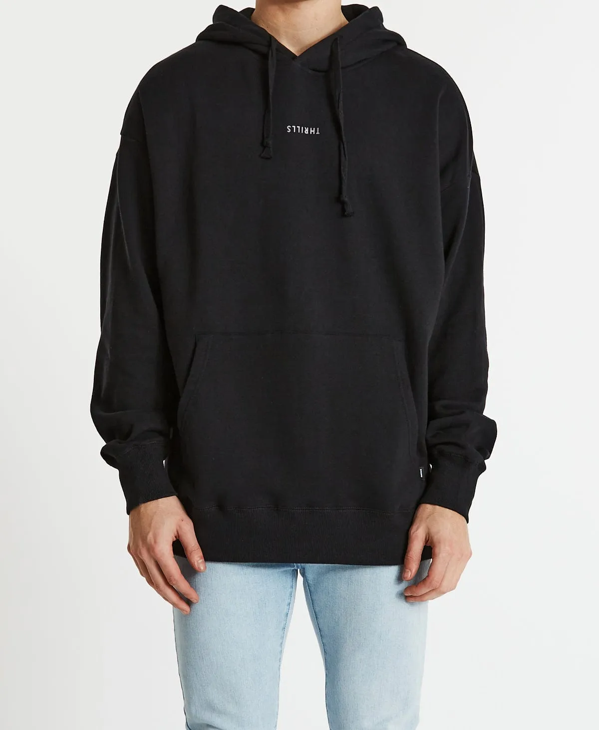 Minimal Thrills Slouch Pull On Hoodie Washed Black sold by Neverland
