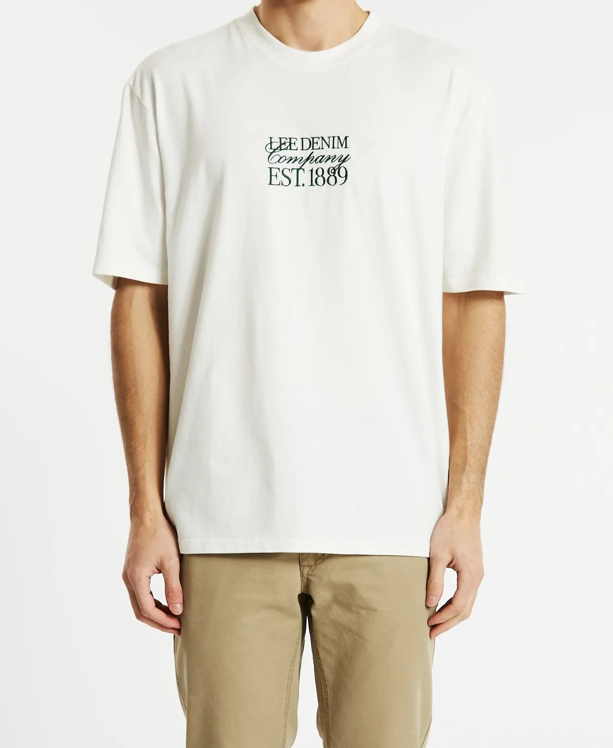 Lee Baggy Stacked T-Shirt Vintage White sold by Neverland product image thumbnail 3