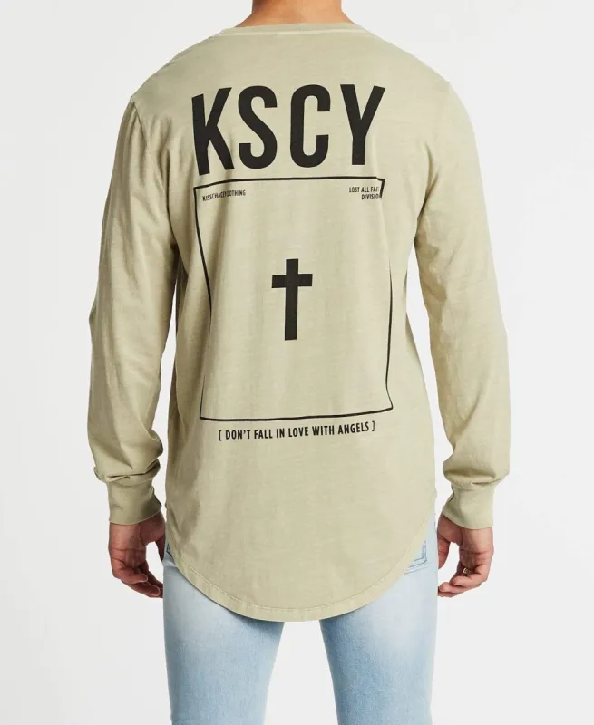 Angel Dust Cape Back Long Sleeve T-Shirt Pigment Sand sold by Neverland