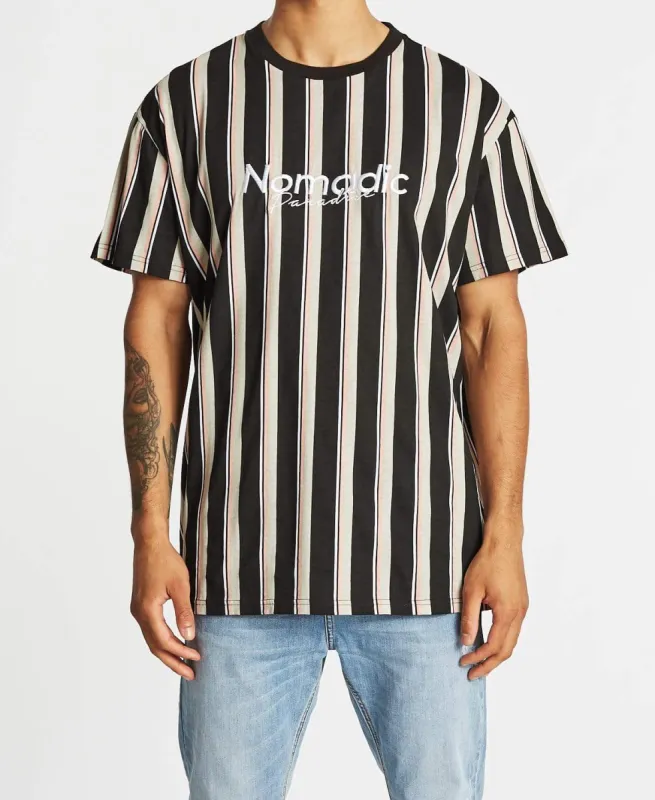 Belmont Relaxed T-Shirt Multi Coloured Stripe sold by Neverland