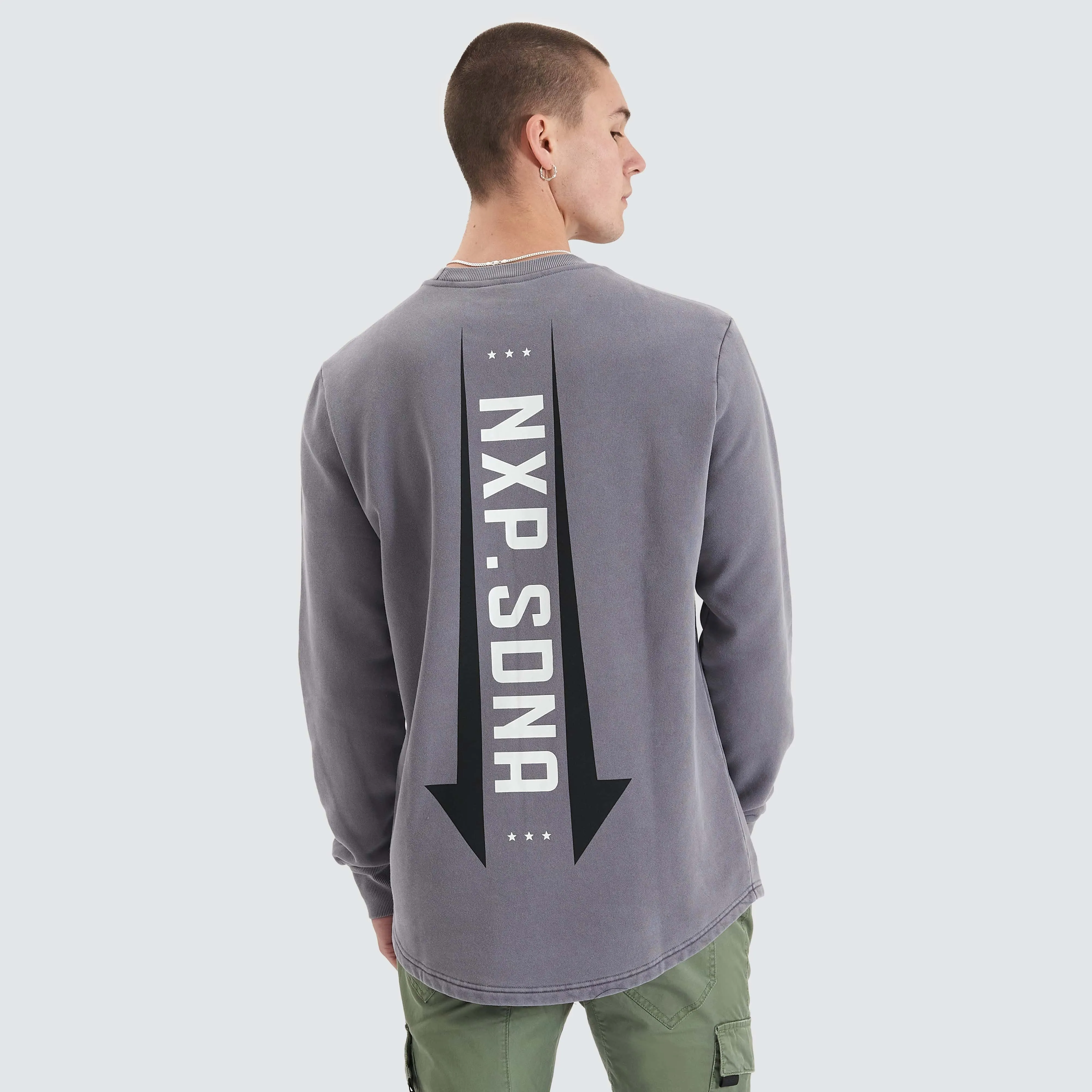 Chambers Dual Curved Sweater Pigment Steel Grey sold by Neverland