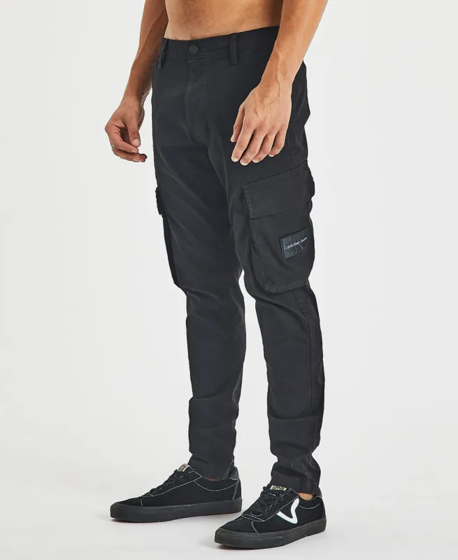 Skinny Washed Cargo Pants Black sold by Neverland