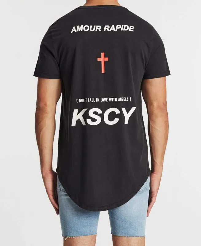 Mercy Dual Curved T-Shirt Heavy Metal Black sold by Neverland