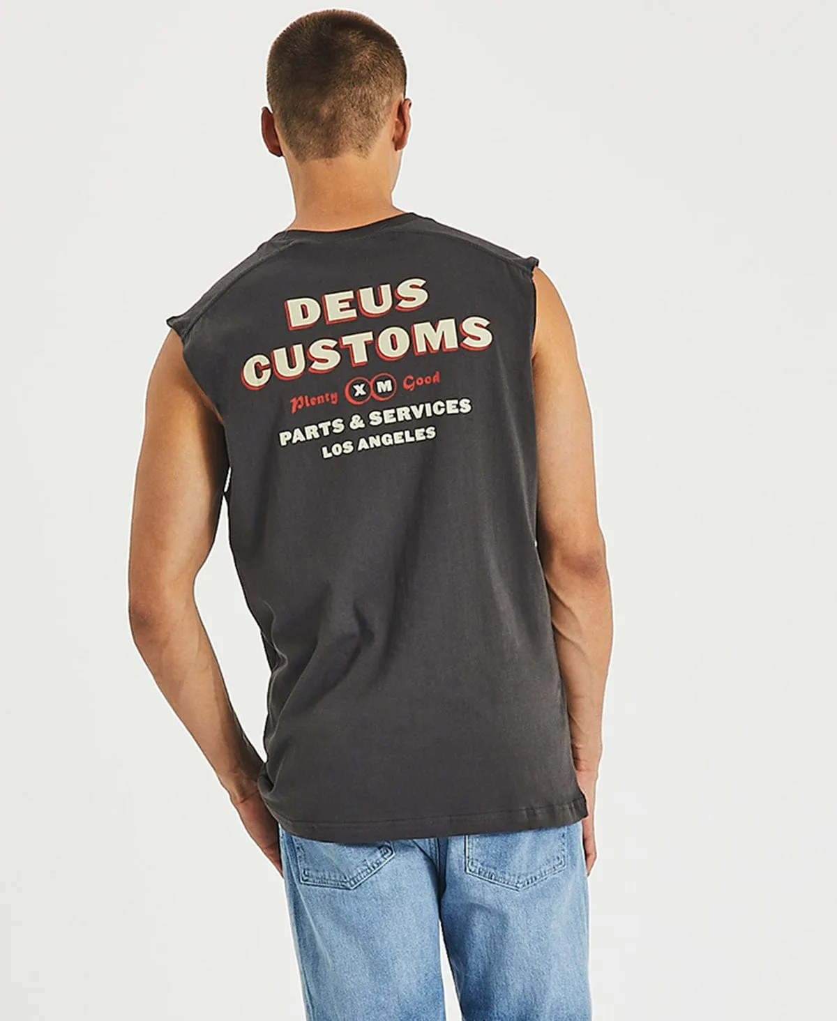 Thinker Muscle Tee Anthracite Black sold by Neverland