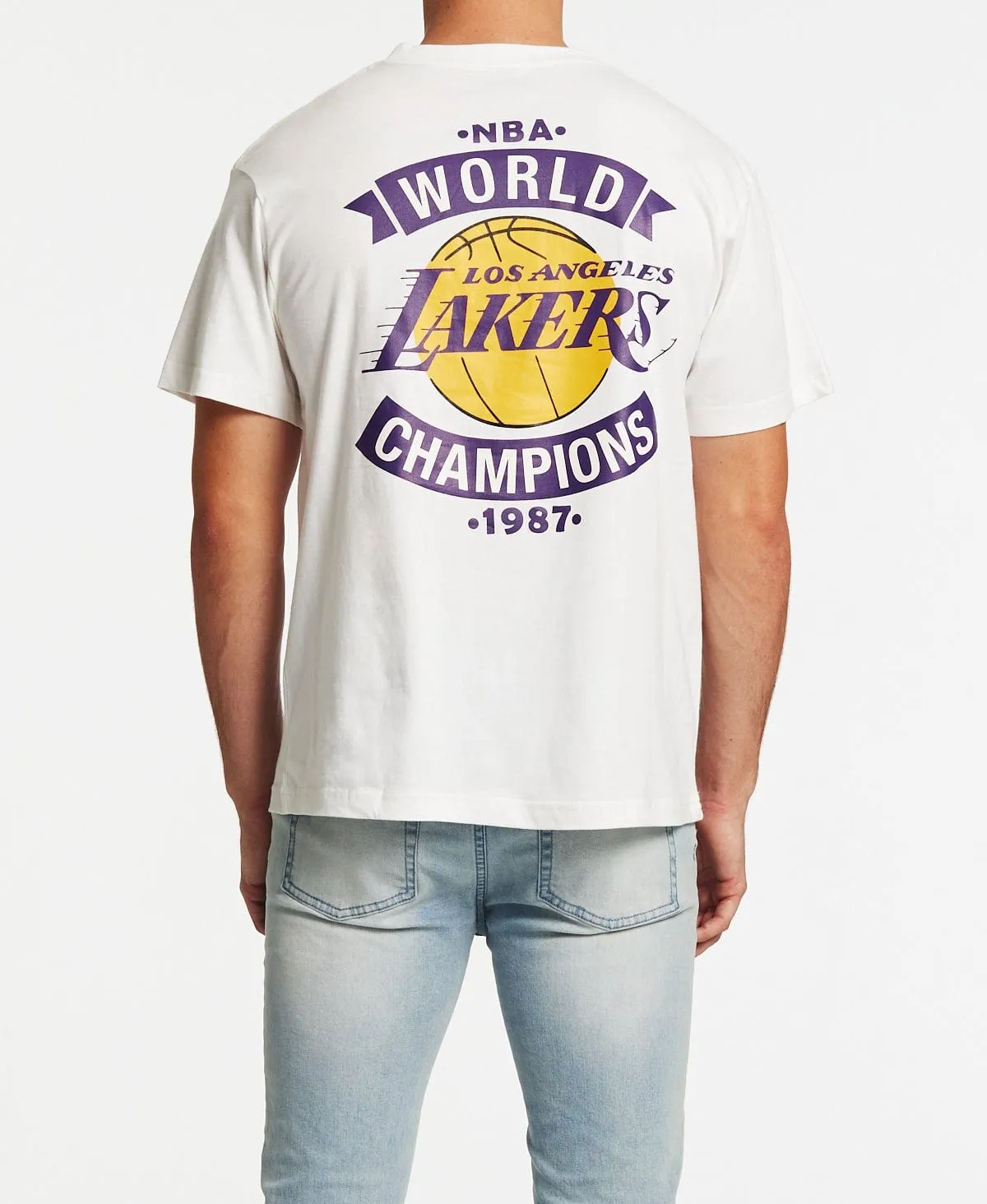 Los Angeles Lakers '87 World Champs T-Shirt White sold by Neverland