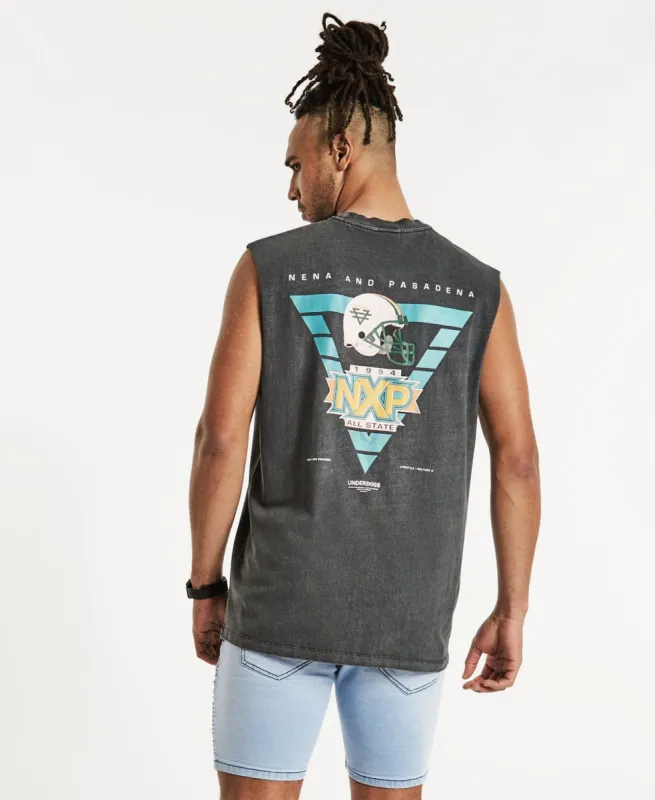 All State Relaxed Muscle Tee Pigment Asphalt Grey sold by Neverland