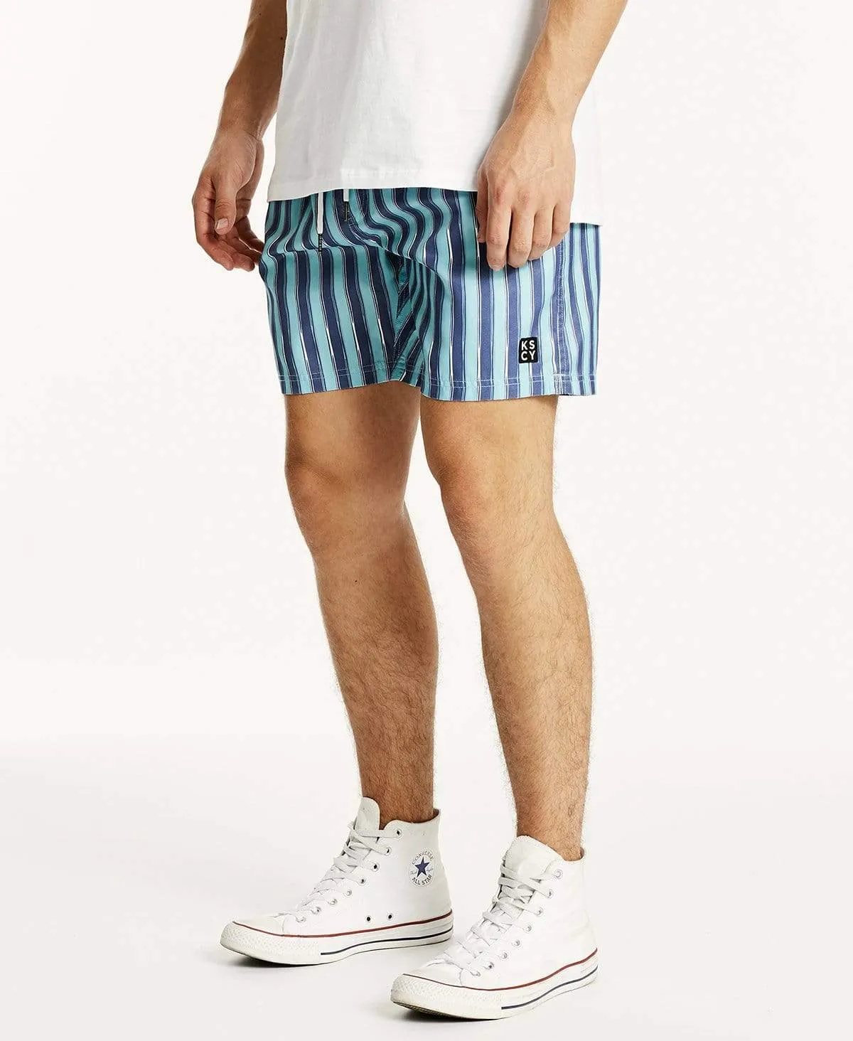 Magnify Beach Shorts Navy/Teal sold by Neverland product image thumbnail 5
