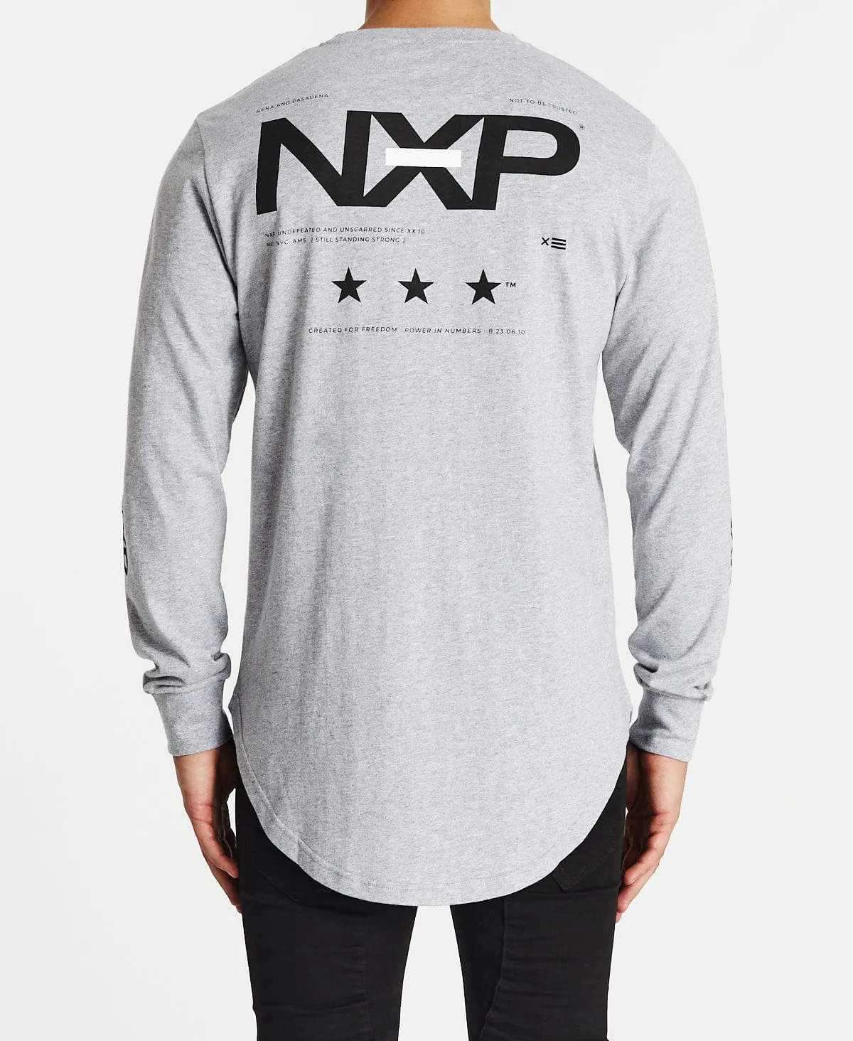 Limited Cape Back Long Sleeve T-Shirt Grey Marle sold by Neverland