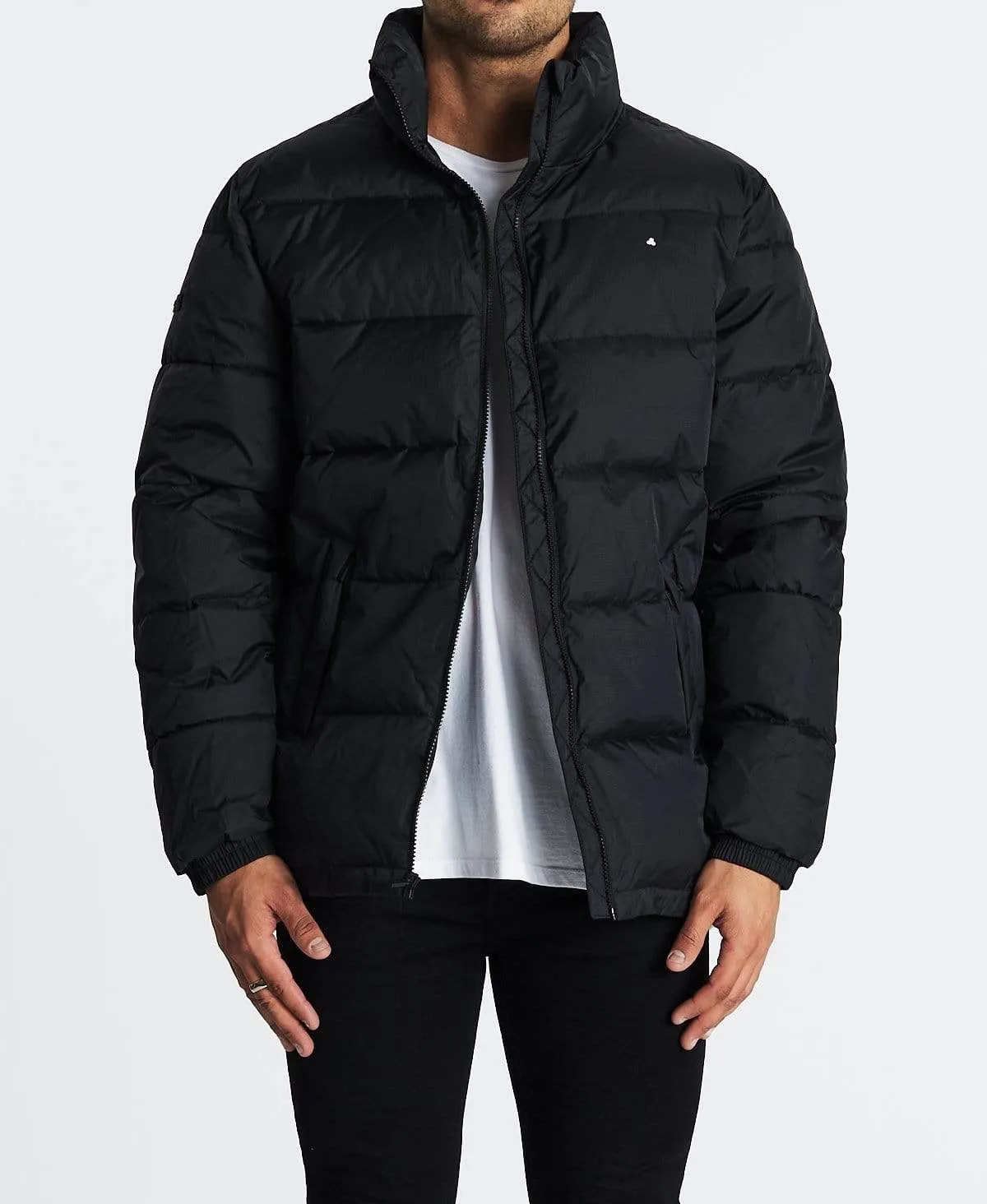 Track Puffer Jacket Black sold by Neverland