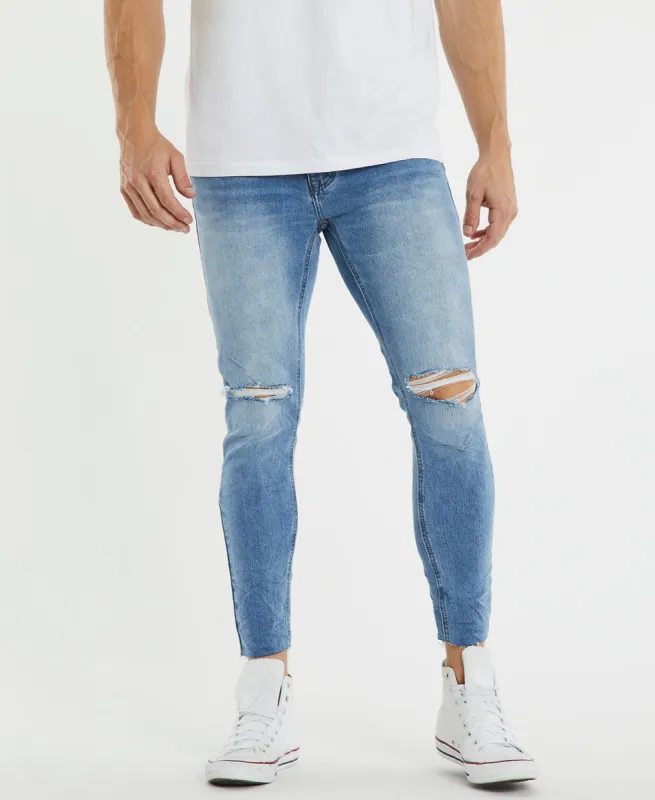 Hacksaw Cropped Skinny Jeans Sunset Blue sold by Neverland