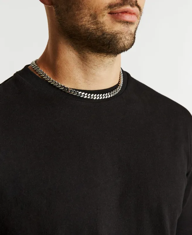 Cuban Link Chain Necklace Silver 9mm sold by Neverland