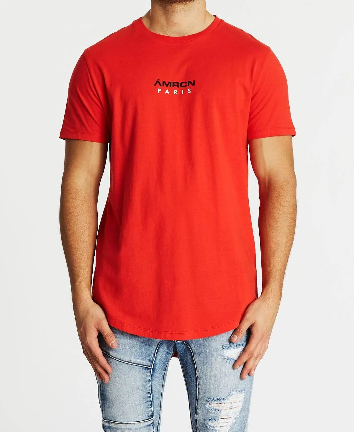 Avec Nous Dual Curved T-Shirt Red sold by Neverland product image thumbnail 2