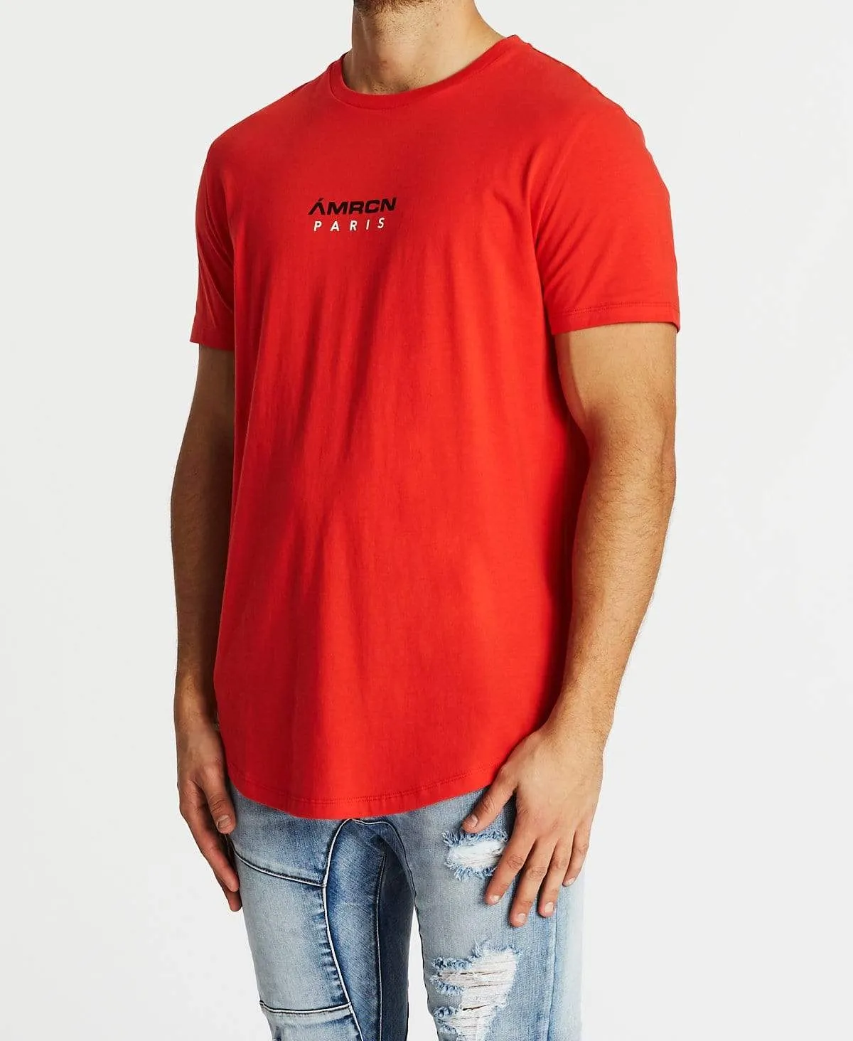 Avec Nous Dual Curved T-Shirt Red sold by Neverland product image thumbnail 3