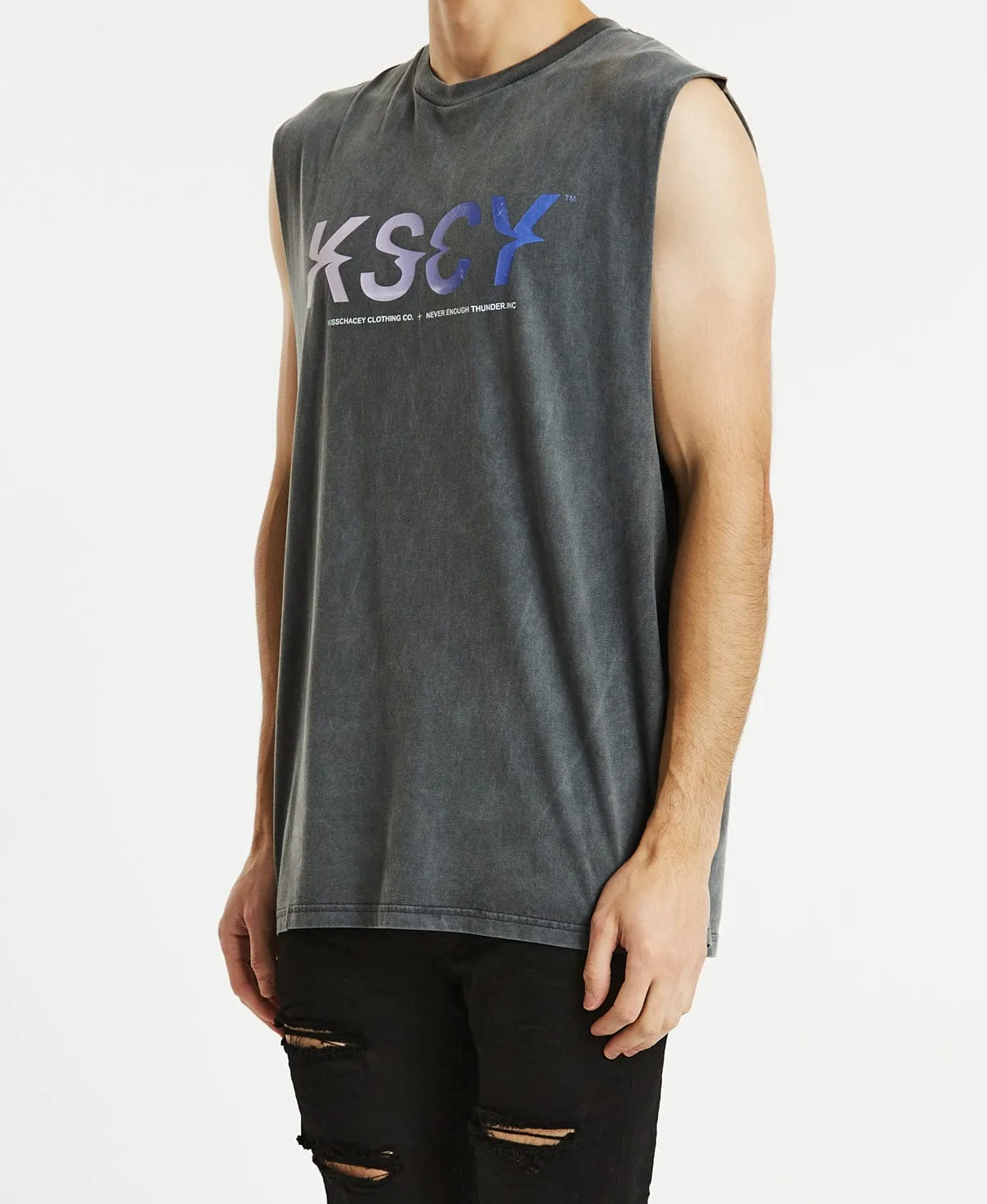 Veil Relaxed Muscle Tee Pigment Asphalt sold by Neverland product image thumbnail 4