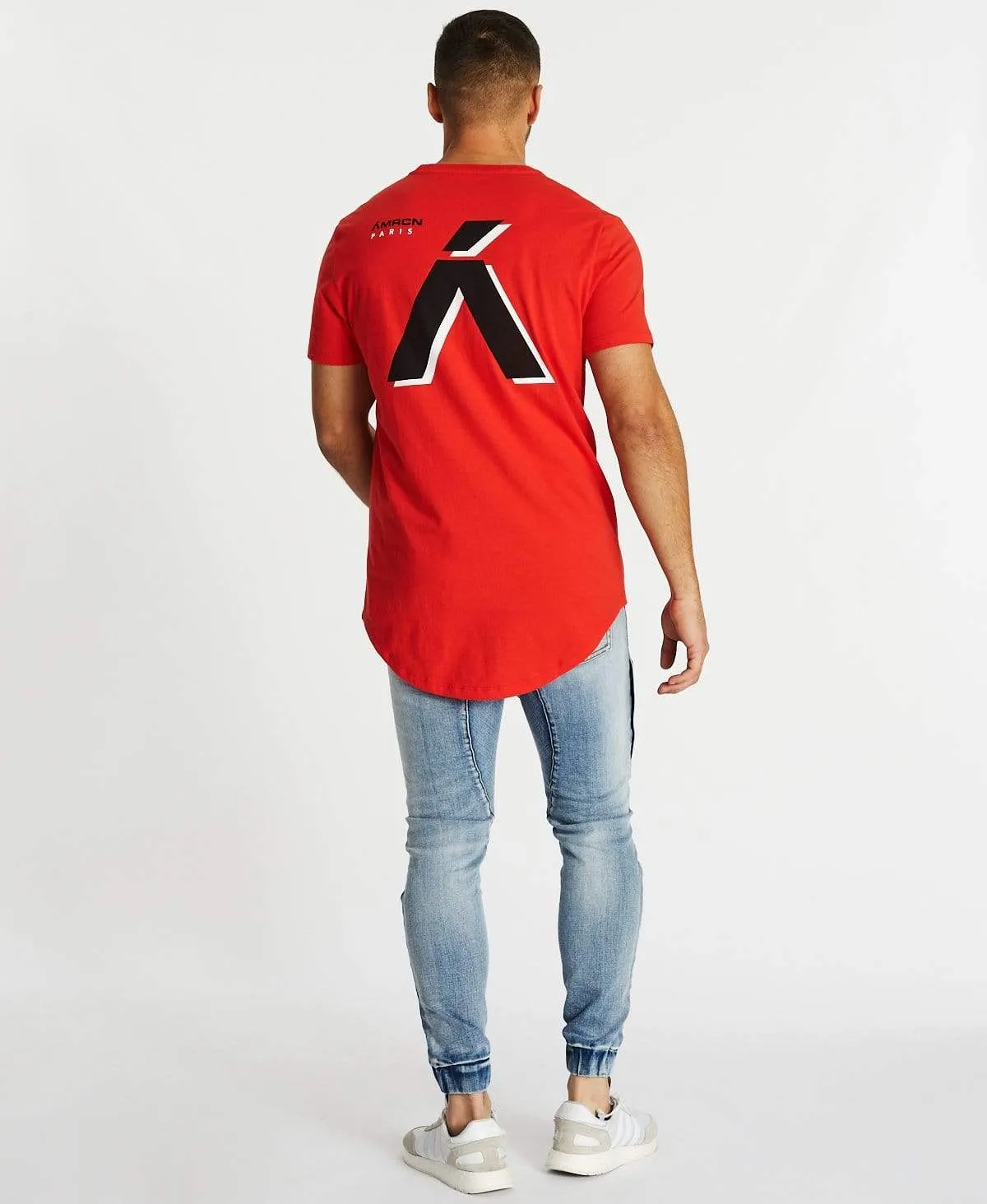 Avec Nous Dual Curved T-Shirt Red sold by Neverland product image thumbnail 5