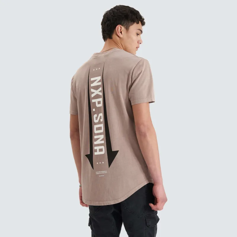 Grain Dual Curved Tee Pigment Bark sold by Neverland