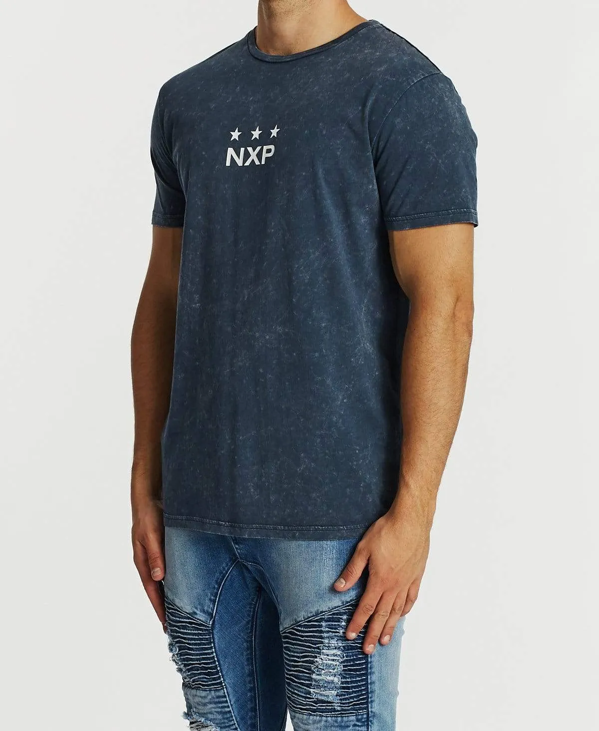Final Hours Cape Back T-Shirt Acid Navy sold by Neverland product image thumbnail 3