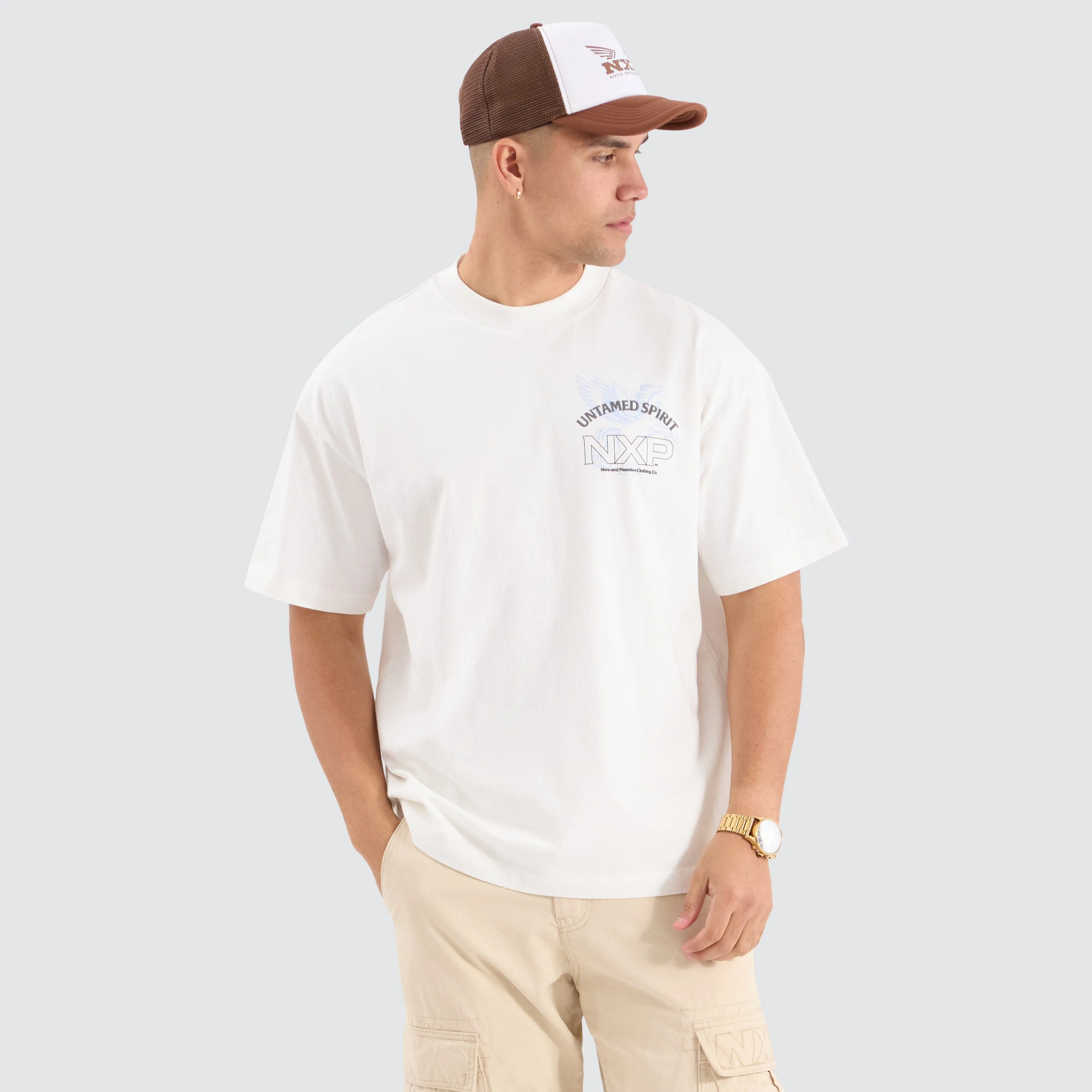 Untamed Raptor Tee Natural White sold by Neverland product image thumbnail 2
