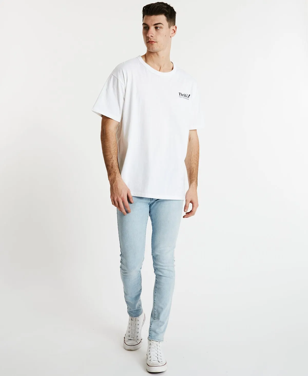Thrills Workwear Box Fit T-Shirt White sold by Neverland product image thumbnail 4