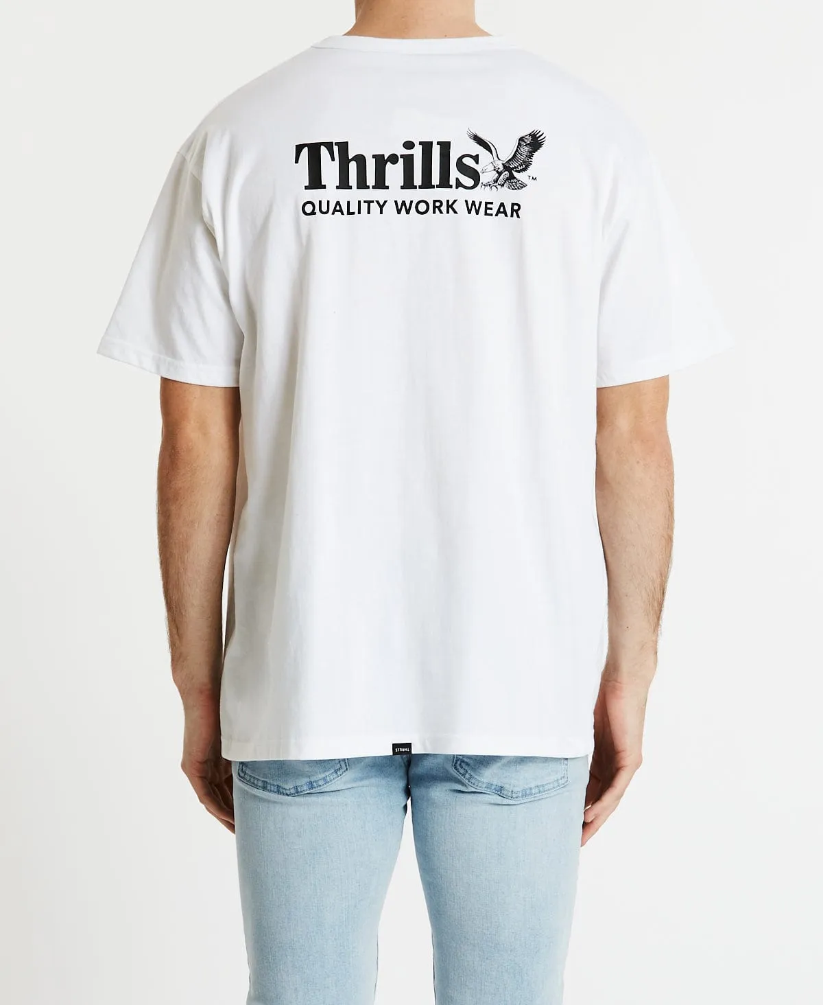 Thrills Workwear Box Fit T-Shirt White sold by Neverland