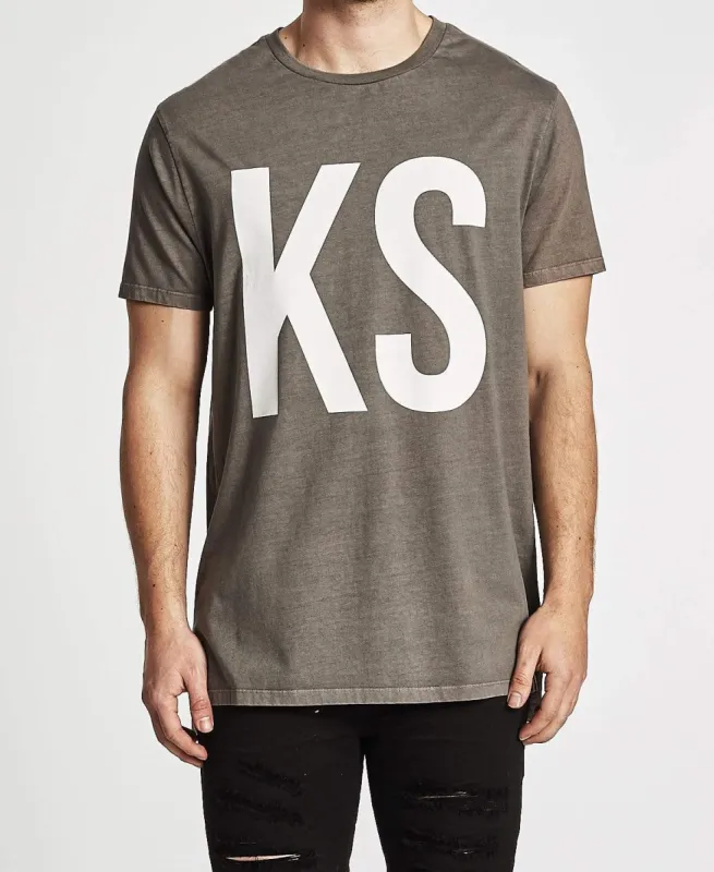 KSCY Step Hem Tall T-Shirt Pigment Charcoal sold by Neverland