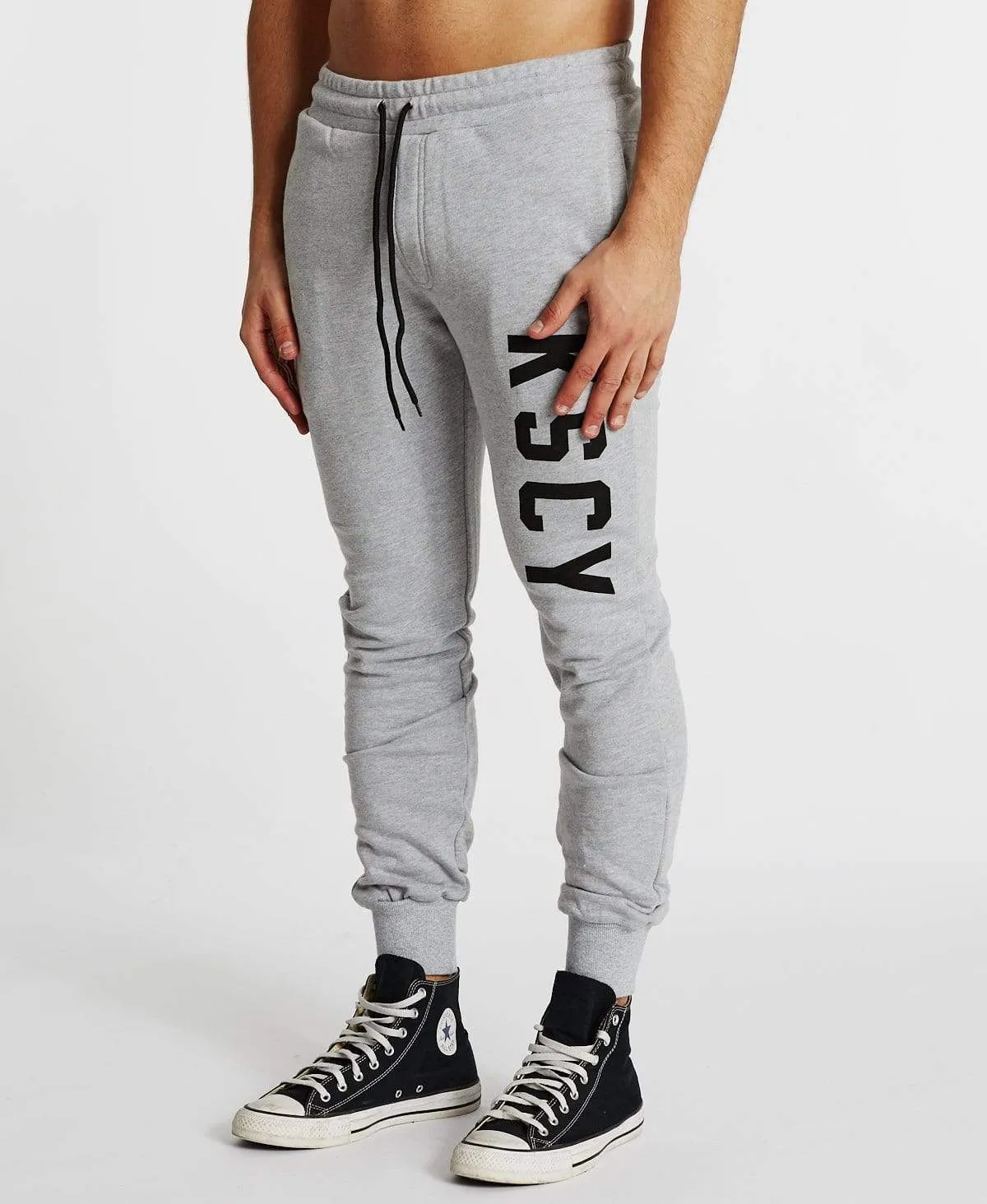 Takedown Trackpants Grey Marle sold by Neverland