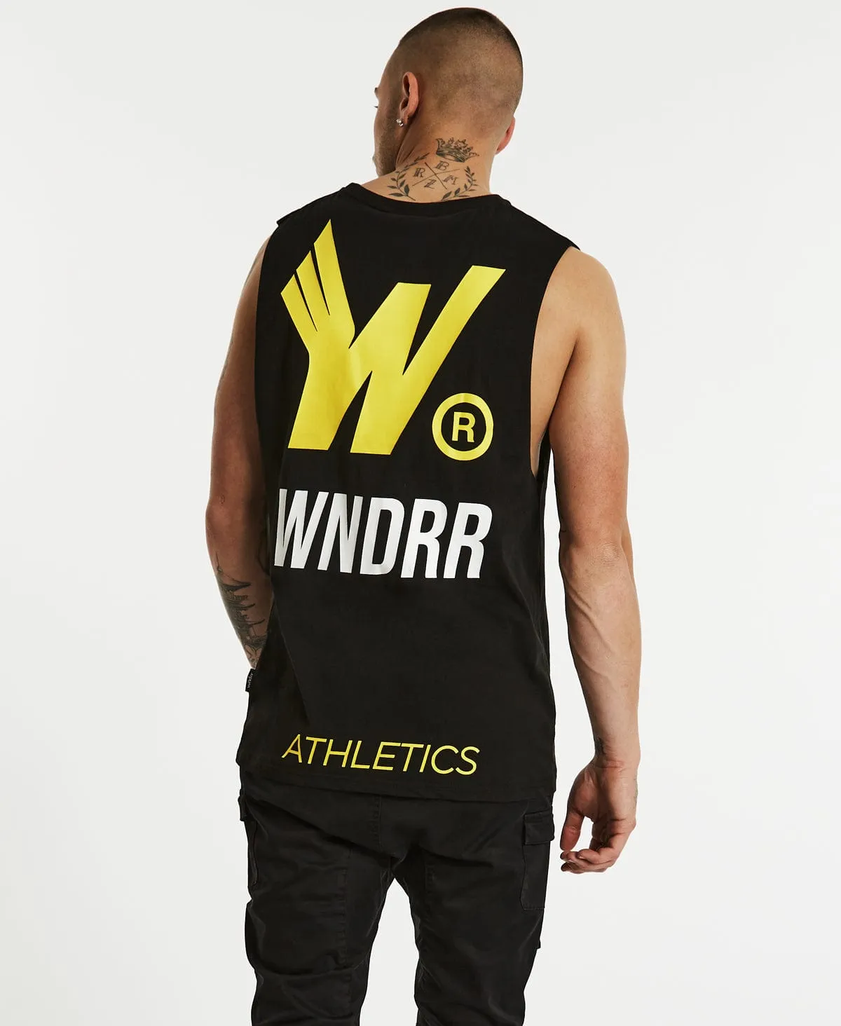 Athletics Muscle Tee Black sold by Neverland