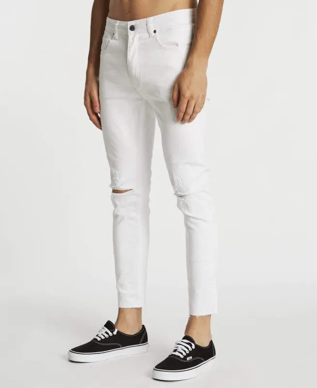 Hacksaw Cropped Skinny Jean White sold by Neverland