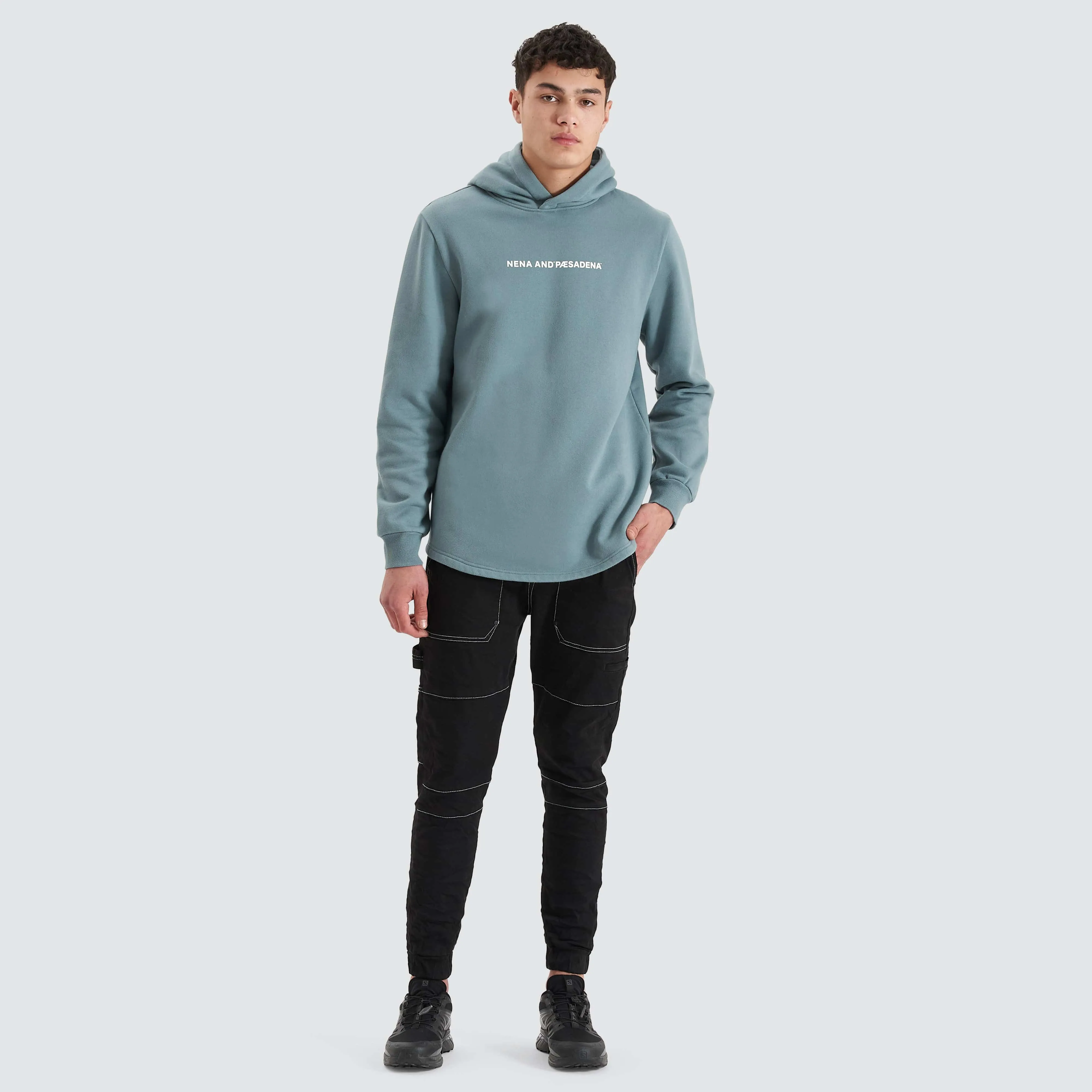 Rectilinear Dual Curved Hoodie Goblin Blue sold by Neverland product image thumbnail 4