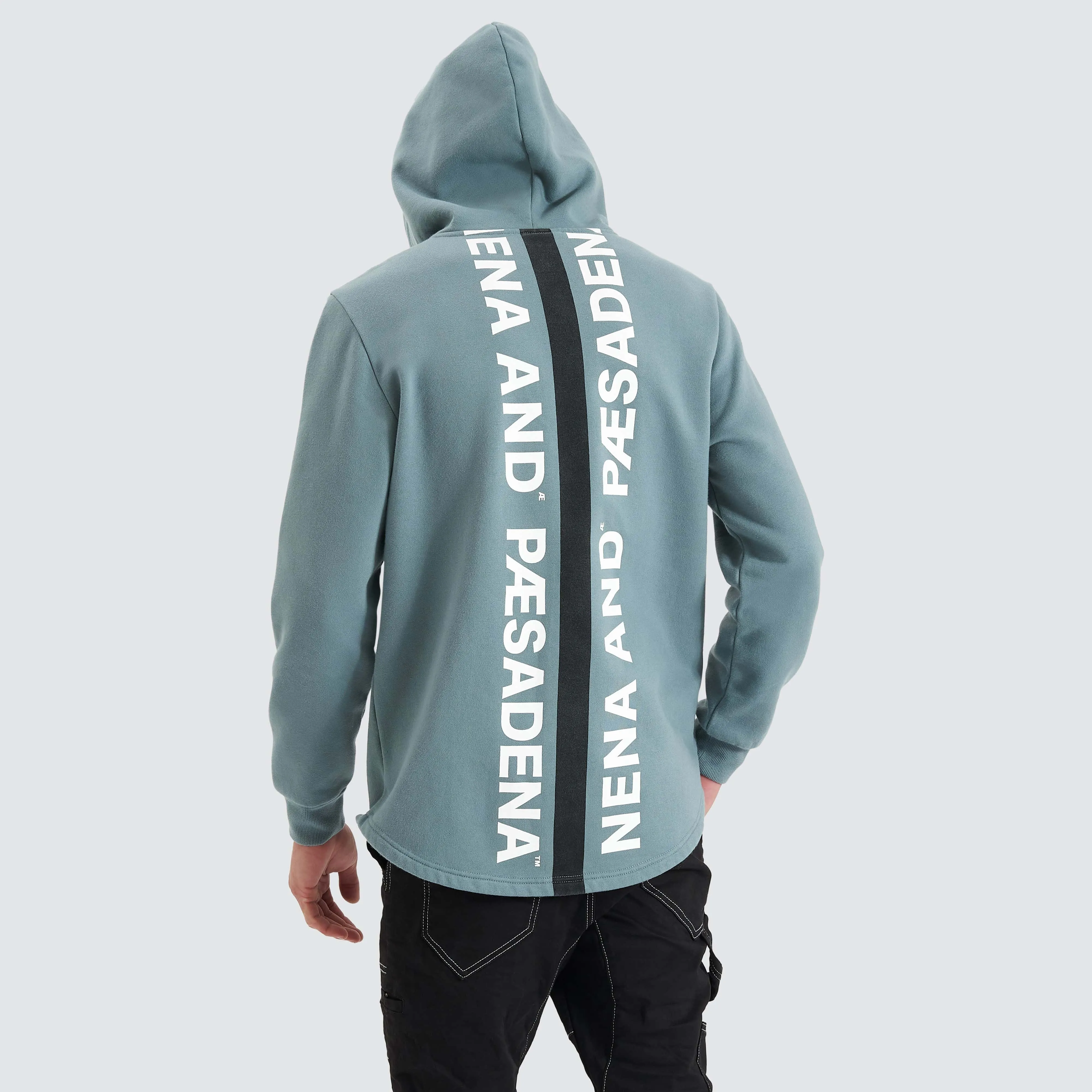 Rectilinear Dual Curved Hoodie Goblin Blue sold by Neverland product image thumbnail 5